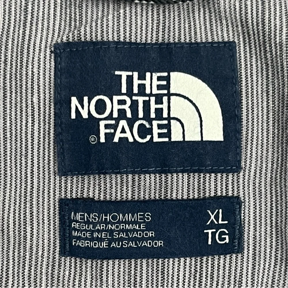 North Face Shirt Adult Extra Large Gray Button Up Hiking Casual Outdoor Men